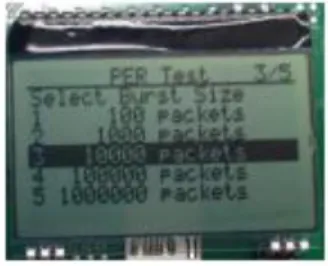 Figure 10. A summary of the different packet burst sizes available in the Packet Error Rate Test