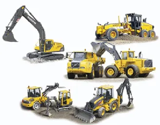 Figur 3.  Exempel ur Volvo Construction Equipments produktutbud 