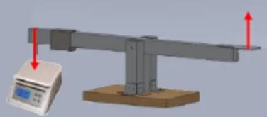 Figure 3.2: Test bench using a digital weight scale