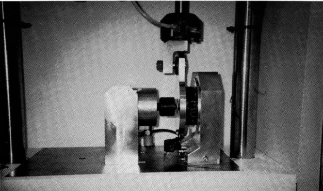 Figure 5 a) VTI s apparatus for repetitive shear testing and b) preliminary results with asphalt concrete (HAB 16) and stone-mastix asphalt (HABS 16)