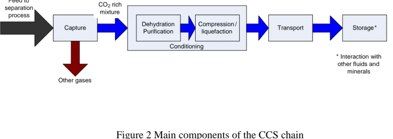 Figure 2 Main components of the CCS chain 