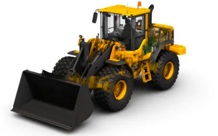 Figure 1.1: A wheel loader of the 120F model used as platform in the Autonomous Machine project.