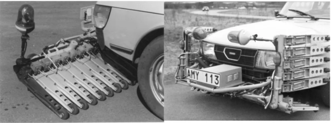 Figure 1: SAAB RST, the right picture show the transport position 
