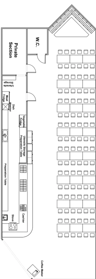 Figure 5 Floor plan of Thai Wook restaurant  Source: Own source 