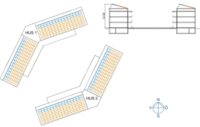 Figur 8   Skiss över flerfamiljshusets byggnader, publiceras med tillstånd från Yellon