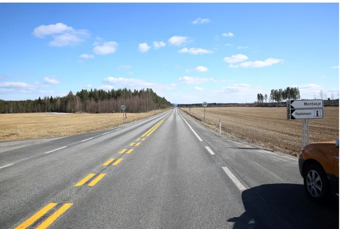 Figure 1. The road used for the Icelandic-Norwegian-Swedish test site. (Photo: Trond Cato Johansen,  Ramböll)
