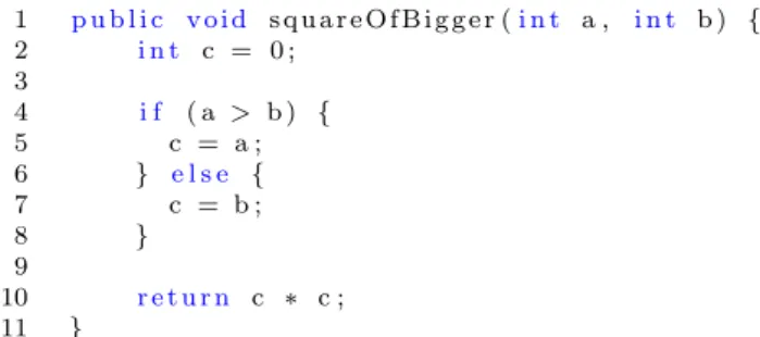 Figure 4.2: An FBD function that outputs the square of the bigger input parameter.