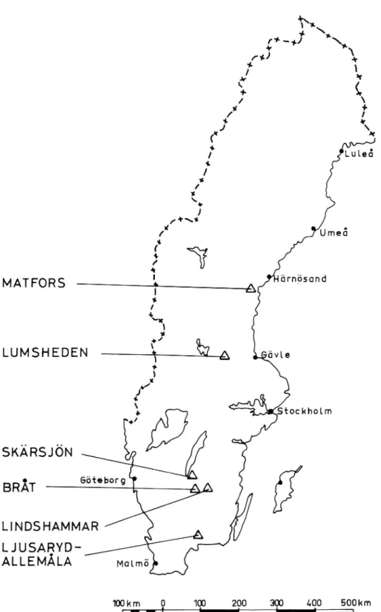 Figur 1. Lokaler med grov morän