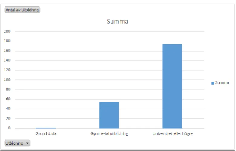 Diagram 5. Visar informanternas utbildning. 