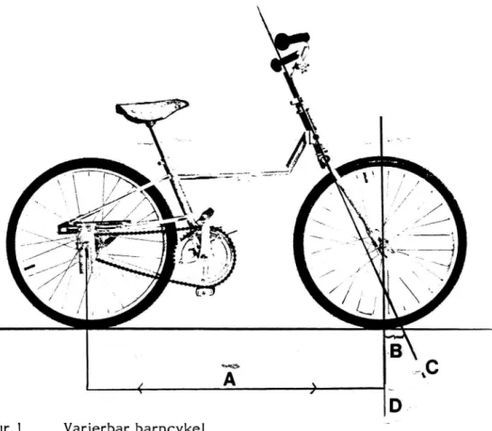 Figur 1 Varierbar barncykel