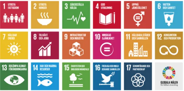 Figur 3. FN:s globala hållbarhetsmål 