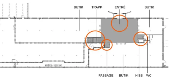 Figur 8. Planritning, knutpunkter plan 1.