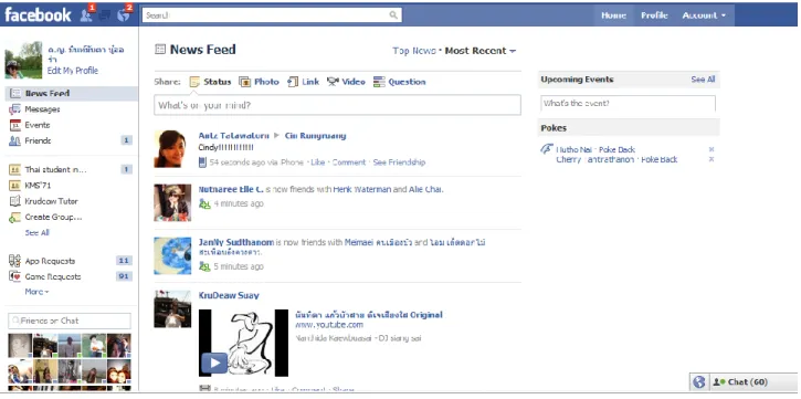 Figure 5: Facebook's page 