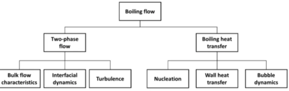 Figure 2.1: Phenomenology of boiling flows (adapted from Sphaier et al.