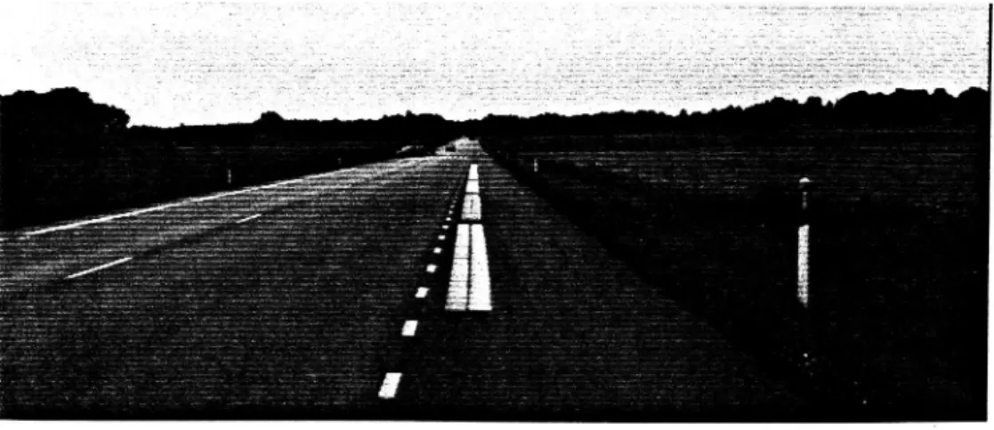 Figure 2 shows test site 2. In this part each road marking was 12*O.5 metres in order to make it possible to make full scale Pritchard measurements with all the measuring area of the instrument within the marking.