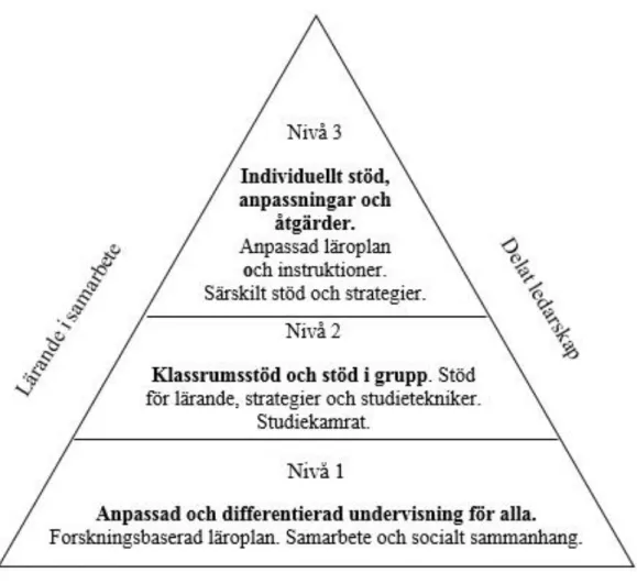 Figur 1. Ramverk för allmänt stöd (Janney &amp; Snell, 2013, s. 9). 