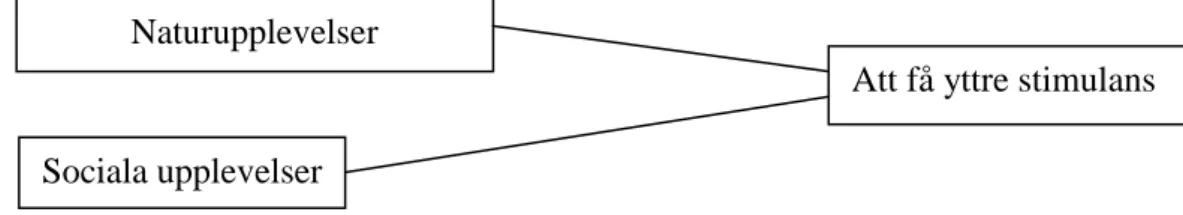 Figur 3. Delmotiv inom det abstrakta motivet Att få yttre stimulans. 