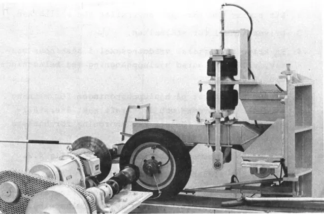 Fig 4.2 Däckprovningsmaskin. Hjulupphängning.