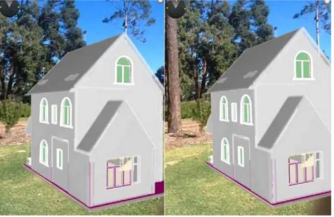 Figure 5 – Visualizing the architectural design of a house  in the physical environment (WANG et al., 2014) 