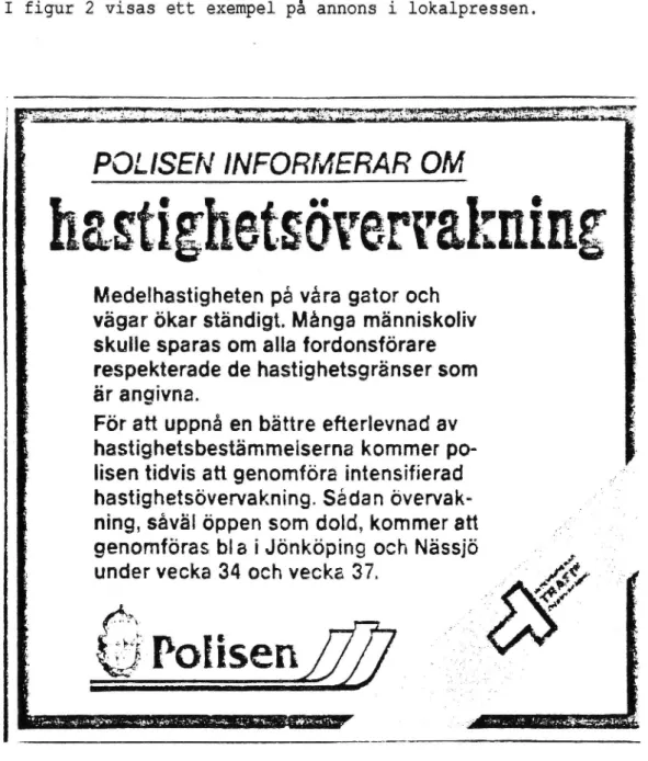 Figur 2 Exempel på annons i lokalpressen.