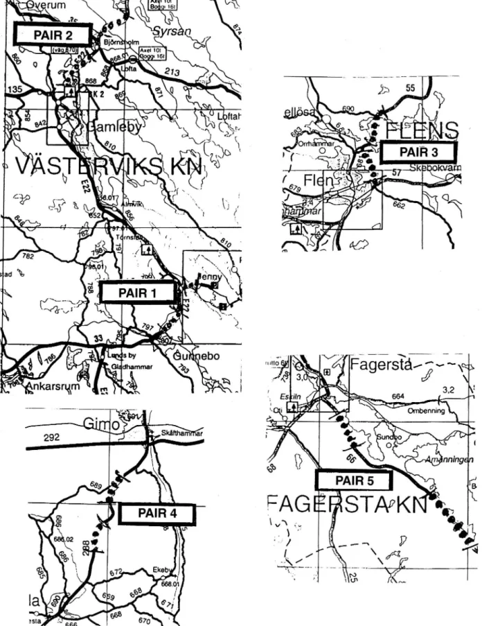 Figure 9 The selected sections in the ve pairs during the 1996/97 winter period.