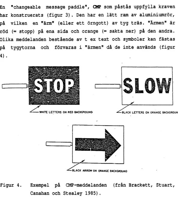 Figur 4. Exempel på OMP-meddelanden (från Brackett, Stuart, Canahan och Stealey 1985).