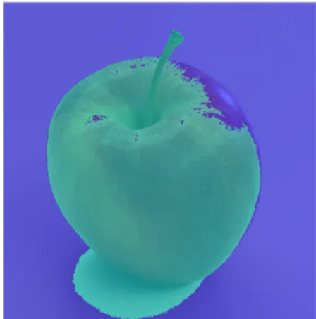 Figure A.6: Example of k-means segmentation on an image of an apple.