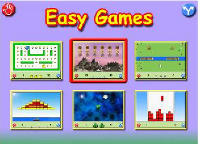 Figure 2: Easy games, main menu 