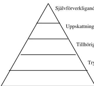 Figur 4:  Maslows behovspyramid, Granblom Anna Karin - Att motivera till hälsa. 