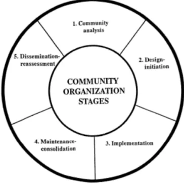 Figure 3. Illustration of community organization stages. Obtained from Bracht et al. (1990)
