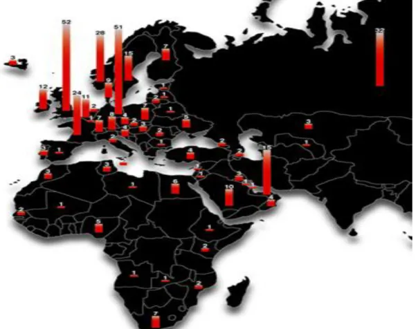 Figure 6: Rezidor In the World, source: (http://www.rezidor.com) 