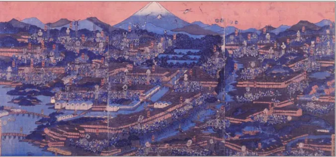 Figure 5 – Painting of Edo (photo of painting in exhibition in the Edo Museum). 
