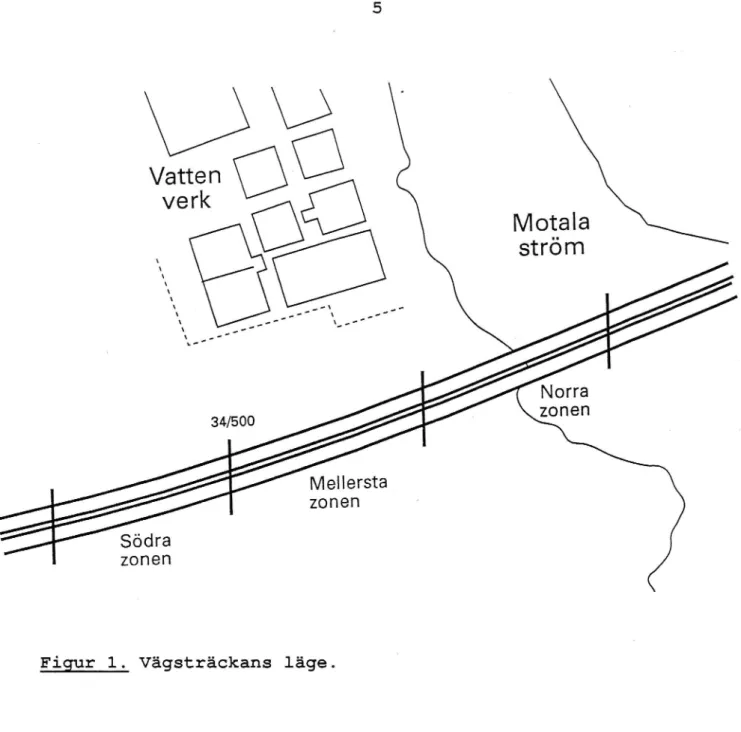 Figur 1. Vägsträckans läge.