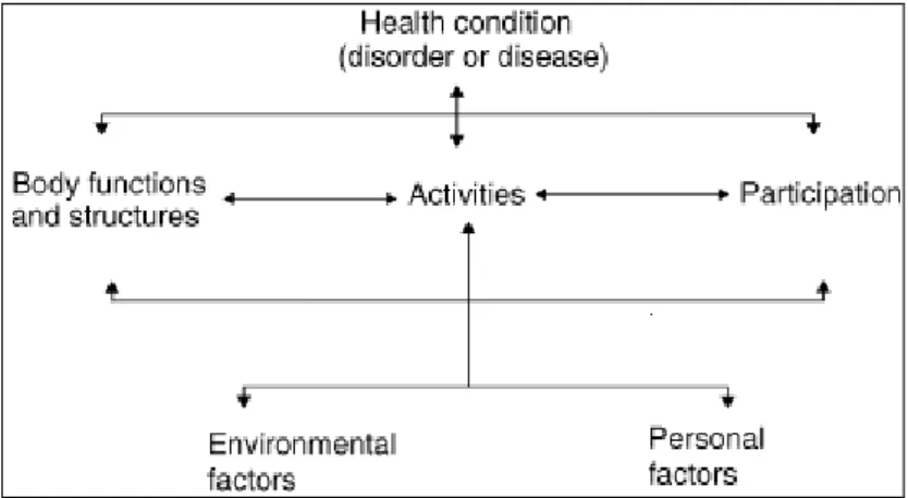 Figure 1: Interactions between the components of ICF  (WHO,2007, p. 17) 