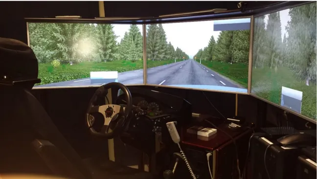 Figure 1. Driving simulator set-up. 