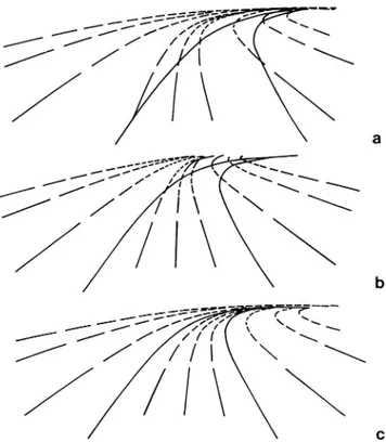 FIG. 2. Exemples du domaine du flot optique en trois cas (d apres LEE