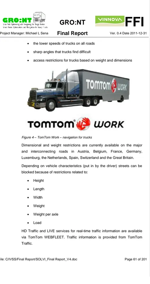 Figure 4 – TomTom Work – navigation for trucks 