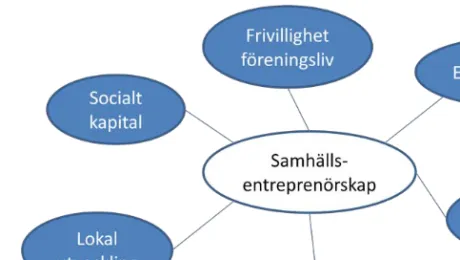 Figur 8 Samhällsentreprenörskap - beröringspunkter 