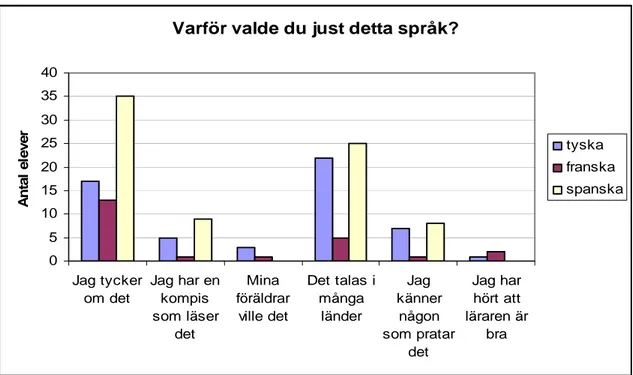 Figur 3. Språkval på högstadiet 