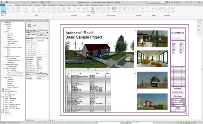 Figure 2.3: A BIM software user interface. [Author’s screenshot]