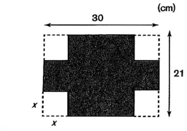 Figure 1. The task reads: “From an A 4 size paper you are to fold a box by cutting out a square piece of each corner