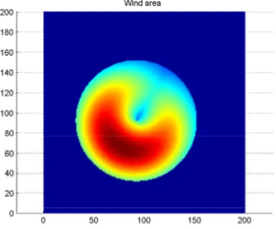 Figure 3.1: The modelled wind area