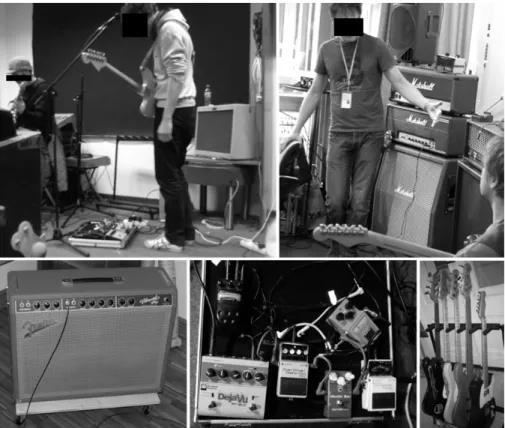 Figure 5: Photographs from fieldwork on guitar playing 