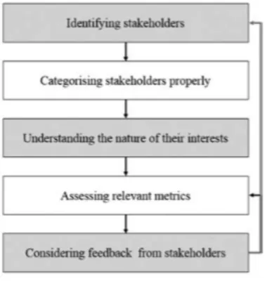 Figure 2 - Five- step multiple-constituencies approach (Costa &amp; Pesci, 2016)