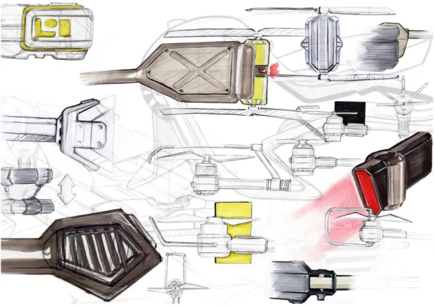 Figure 23. Showing different sketches of engines and ESC holders. 