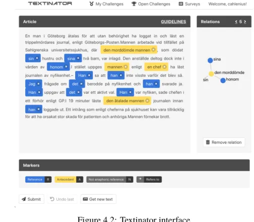 Figure 4.2: Textinator interface