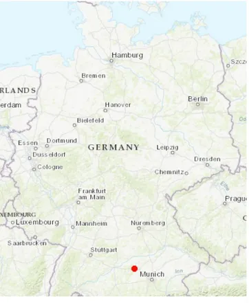 Figure  1:  Location  of  Augsburg  (Geodatenamt  der  Stadt  Augsburg, 2020)