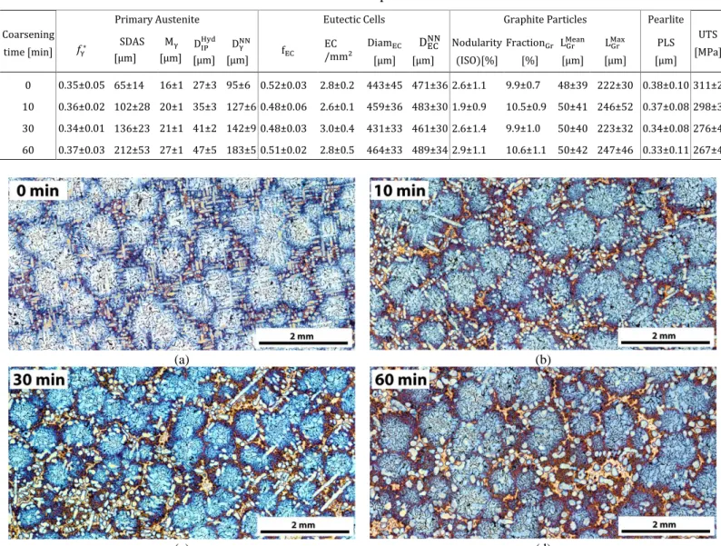 Table 1. Microstructural characteristics of the samples. The error shows the standard deviation