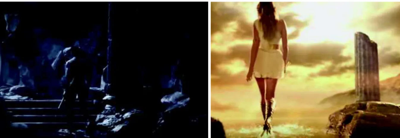 Figure 4: Example of different ways tone and color is used to connote gender-related traits (TV advertisement 4) 