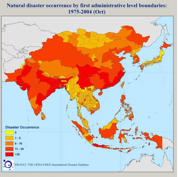 Figure A2: Southern-Southeastern incidence of Natural Disasters 